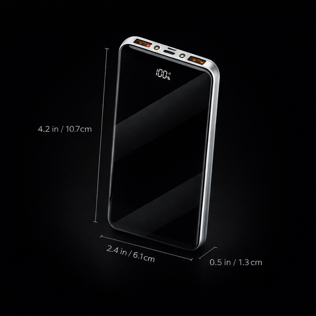 10,000mAh Fast Charging Power Bank (22.5W) – PD USB-C, Dual USB, Airline-Safe, LED Display