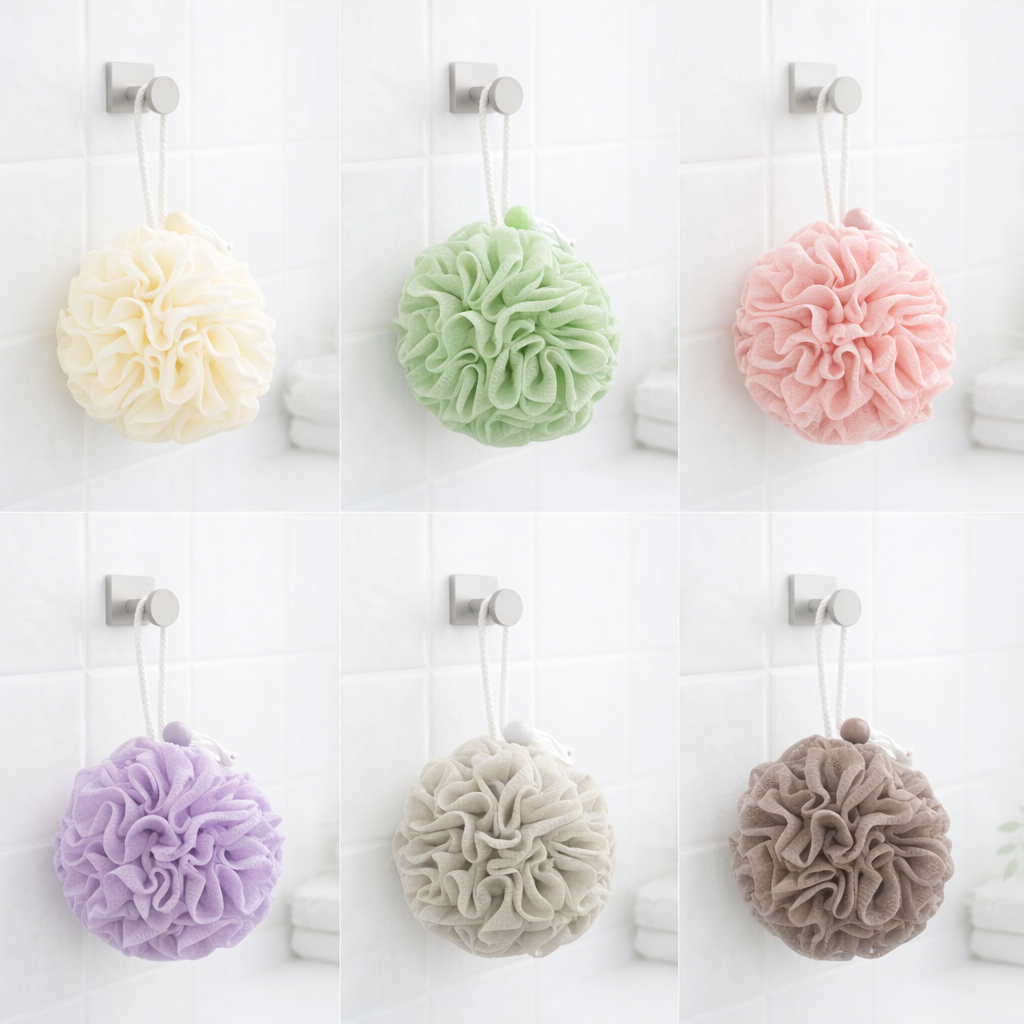 2-in-1 Loofah Soap Pouch with Drawstring