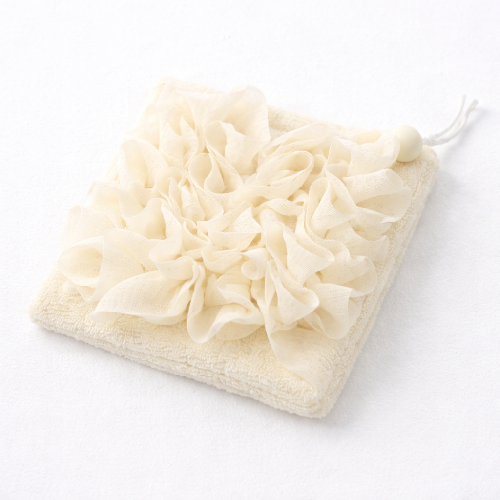 2-in-1 Loofah Soap Pouch with Drawstring