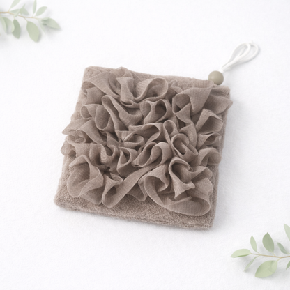 2-in-1 Loofah Soap Pouch with Drawstring