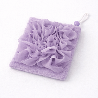 2-in-1 Loofah Soap Pouch with Drawstring