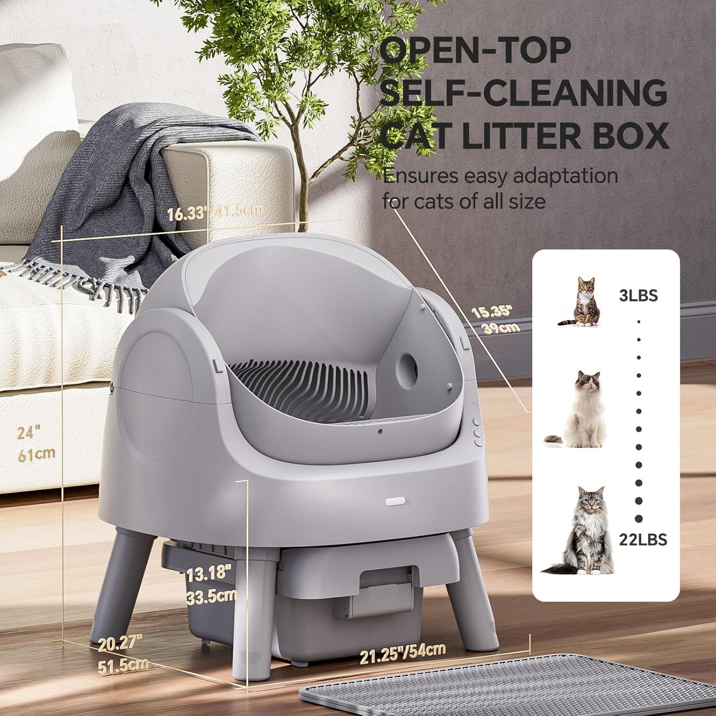 FreshPaws OpenTop EasyClean Litter Box