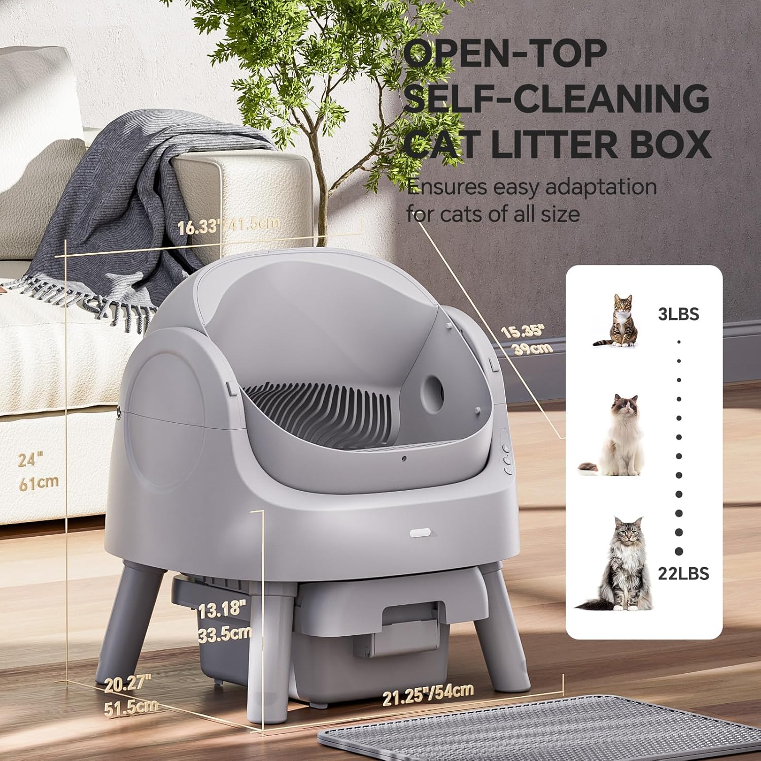 FreshPaws OpenTop EasyClean Litter Box